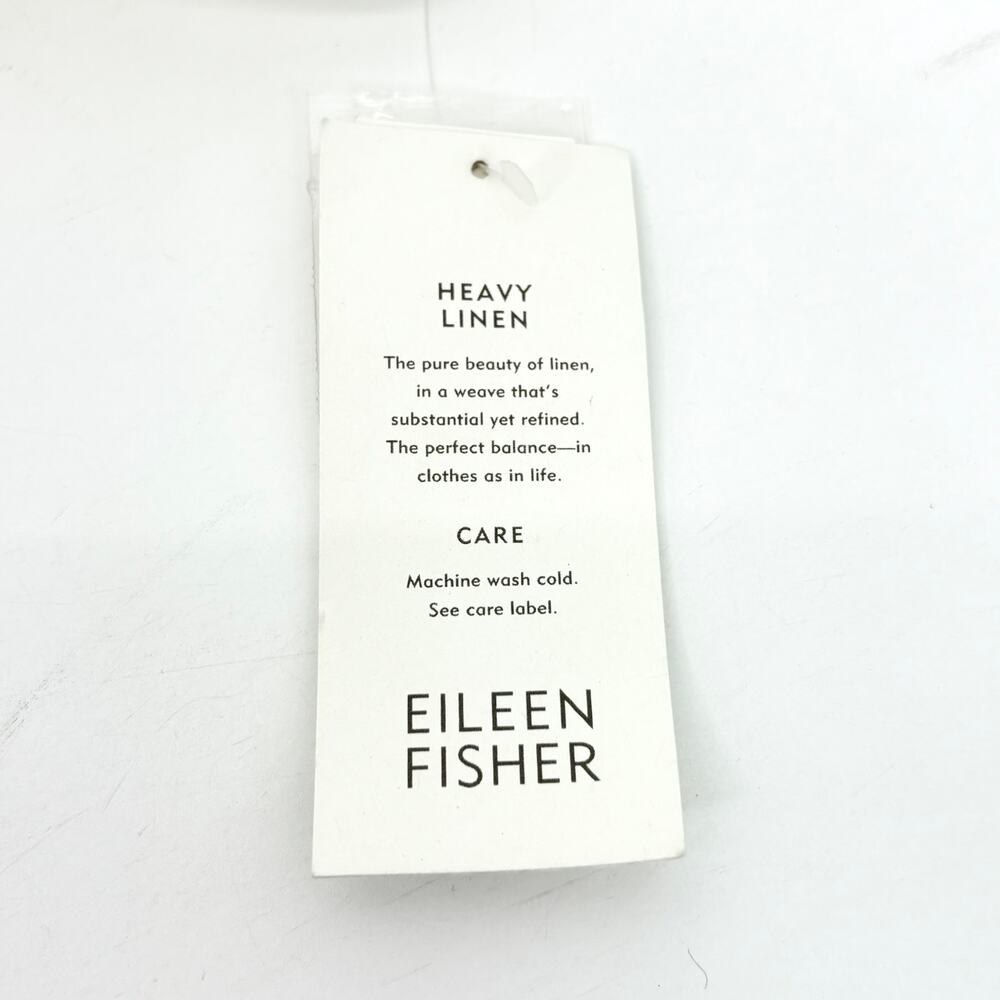 Eileen Fisher Linen Pants PM Petite Medium Wide Leg Cropped Zip Beach Lagenlook - Picture 6 of 7